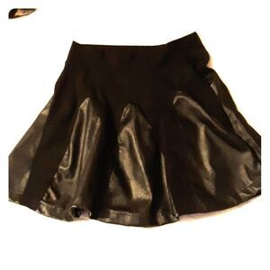One Clothing Pleather‎ Skater Flip Circle Skirt Sm